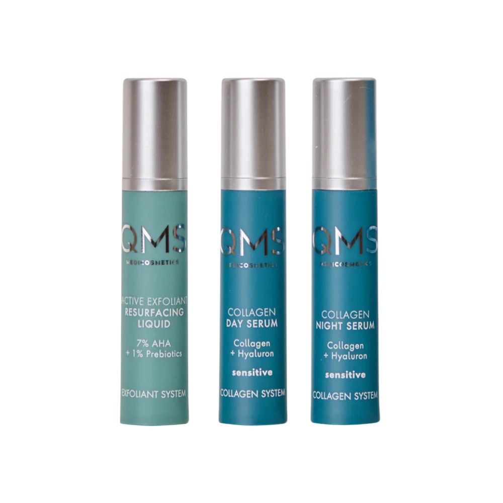 QMS Day & Night 3-Step Core Routine Set Sensitive 3x7ml